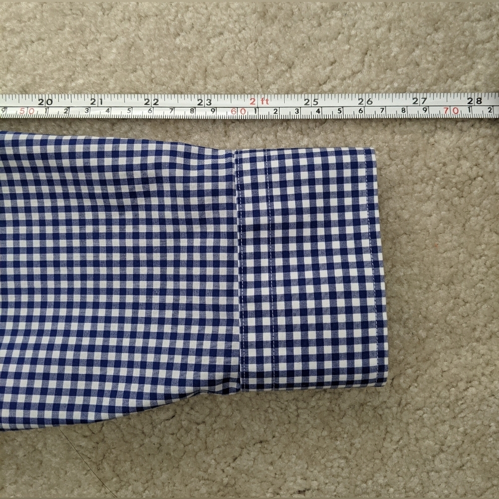 Banana Republic non-iron dress shirt large blue white - Picture 11 of 11